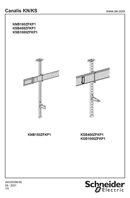 schneider施耐德KNB_KSB ...ZFKP1 - VERTICAL PENDANT KIT - 说明页